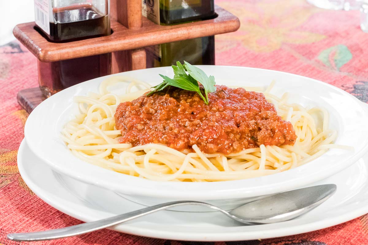 Spaghetti boloñesa de proteina vegetal de quorn