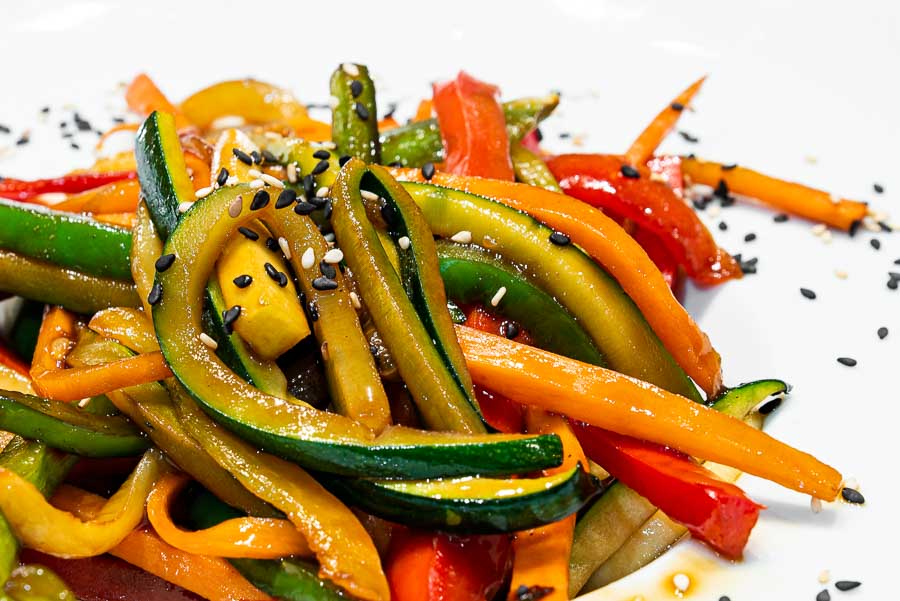Wok of Sauteed vegetables with or without noodles