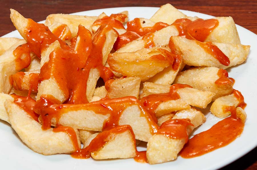 Potatoes with spicy paprika sauce