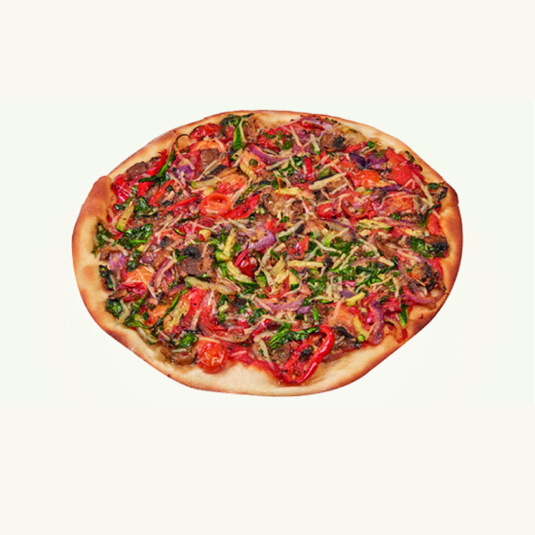 Vegan thin crust pizza