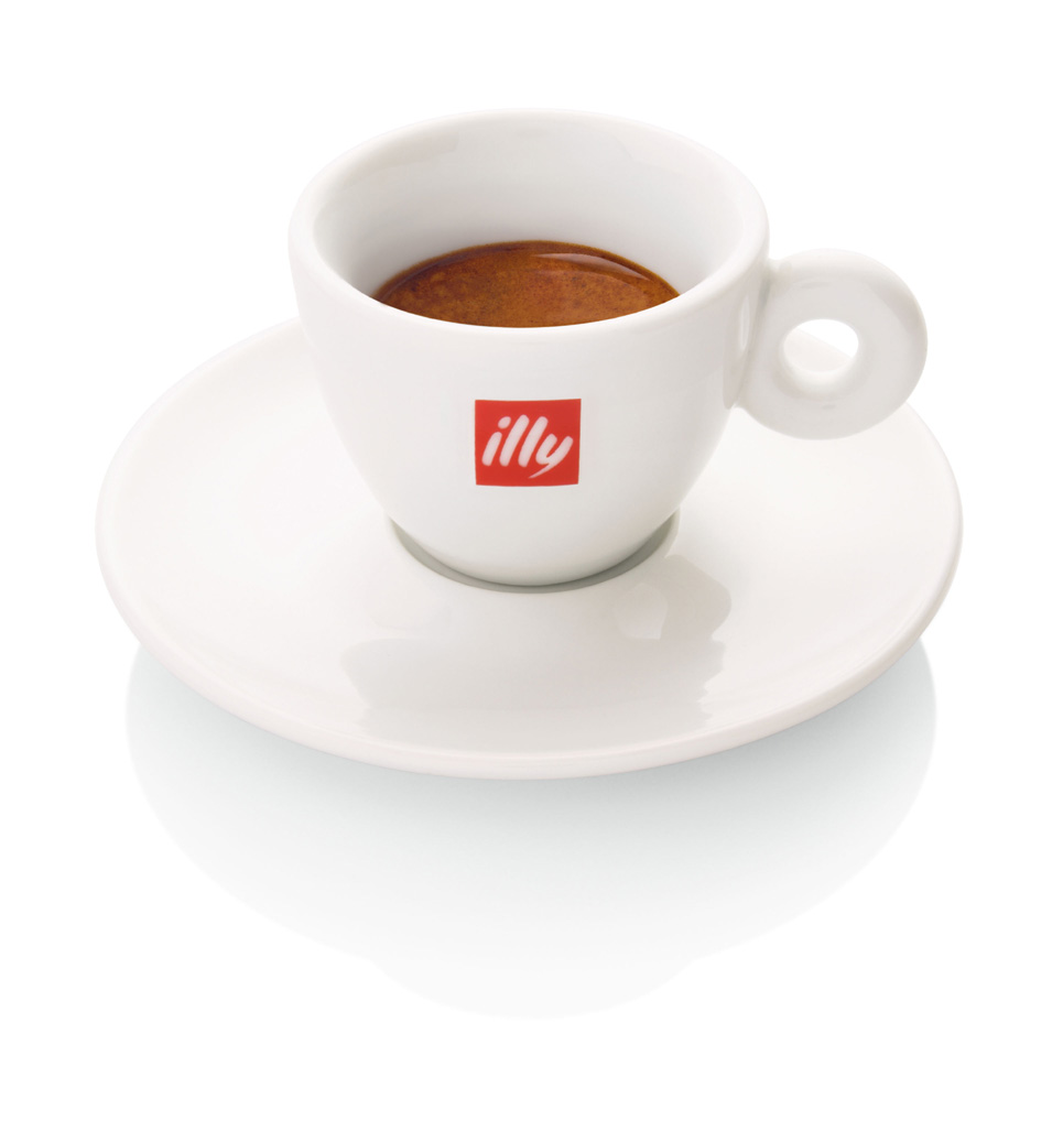 Decaf coffee with a dash of milk Illy 