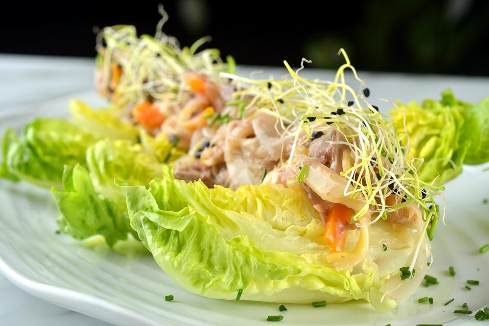 Salade de canard Marinée à la truffe, au vinaigre et aux bourgeons