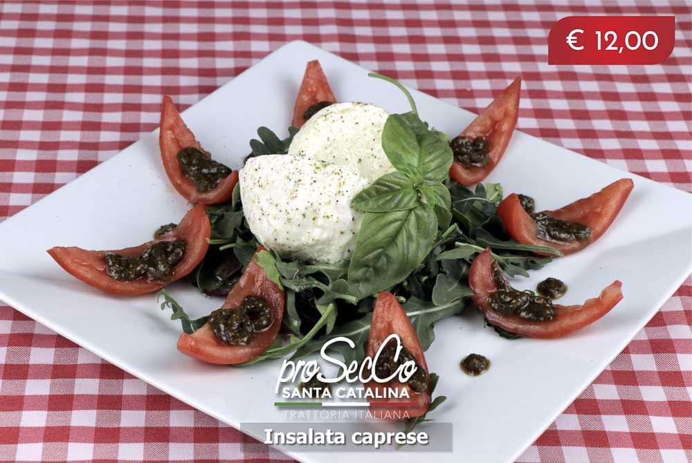 Caprese salad with tomato and buffalo mozzarella