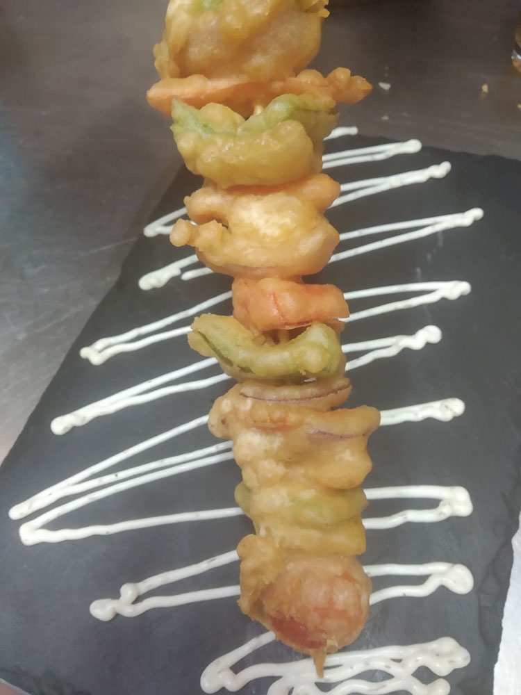 Spiedino di tempura di verdure