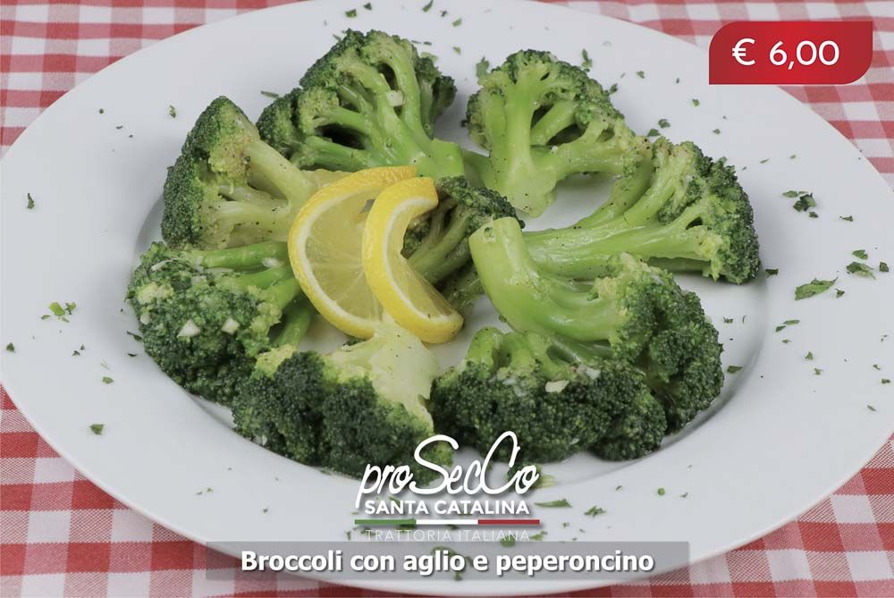 Broccoli with garlic and hot chili