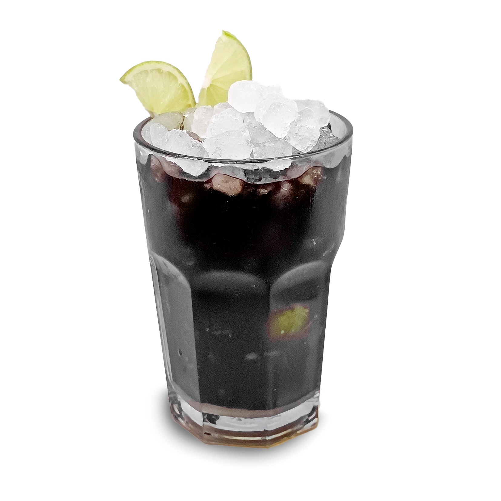 Capiblack (Vodka negro (mora), lima, azúcar)