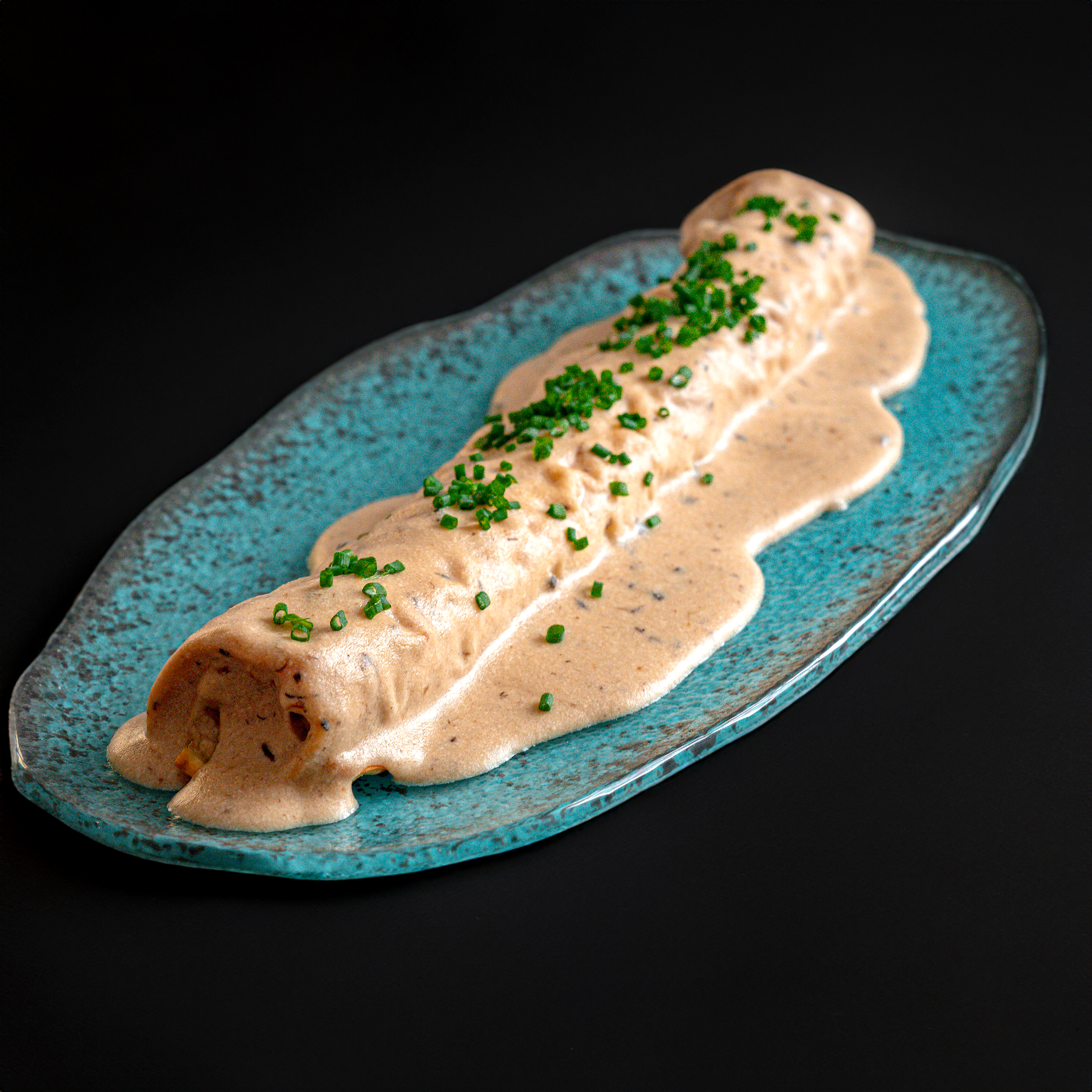 Chicken cannelloni with truffle sauce