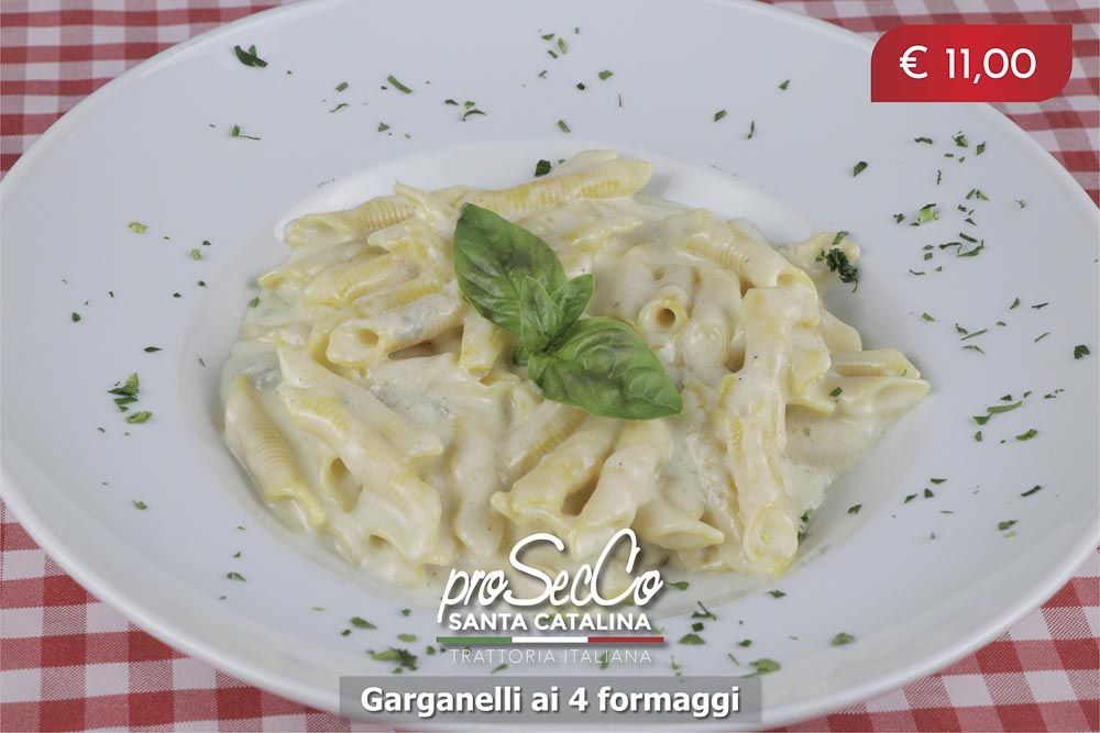 Garganelli with 4 cheeses