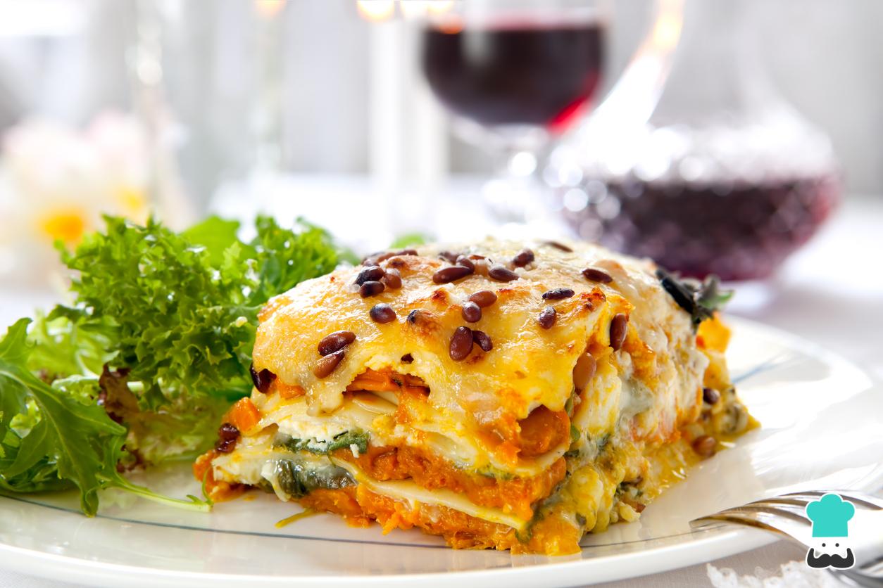 LASAGNA WITH ROASTED VEGETABLES AND GOAT CHEESE