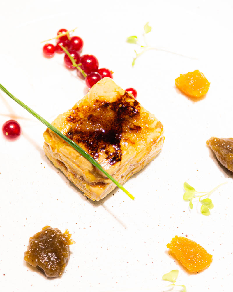 Foie millefeuille with homemade jam