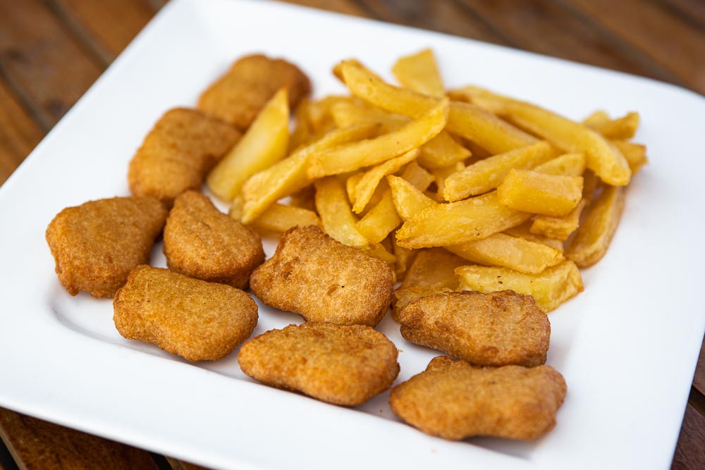 Chicken nuggets with french fries