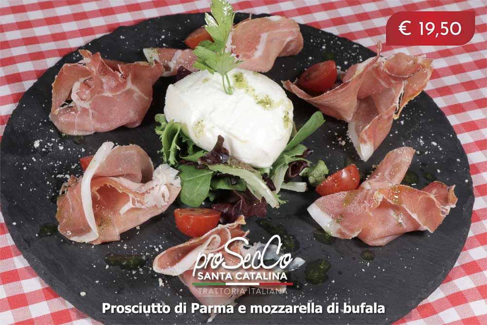 Parma ham and buffalo mozzarella
