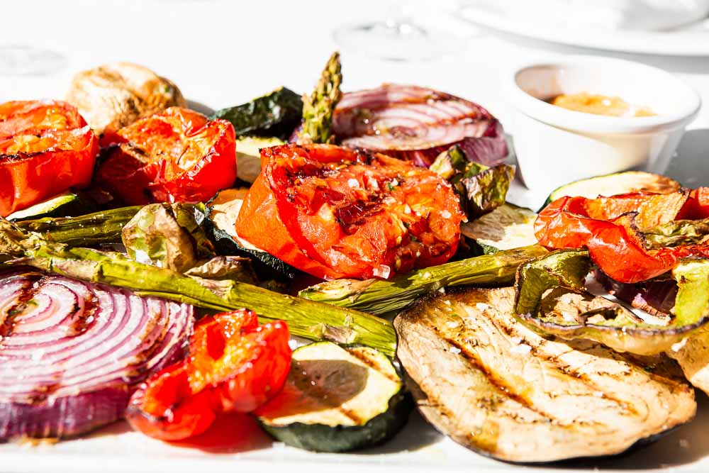 Mixed grilled Vegetables with a Romesco Sauce