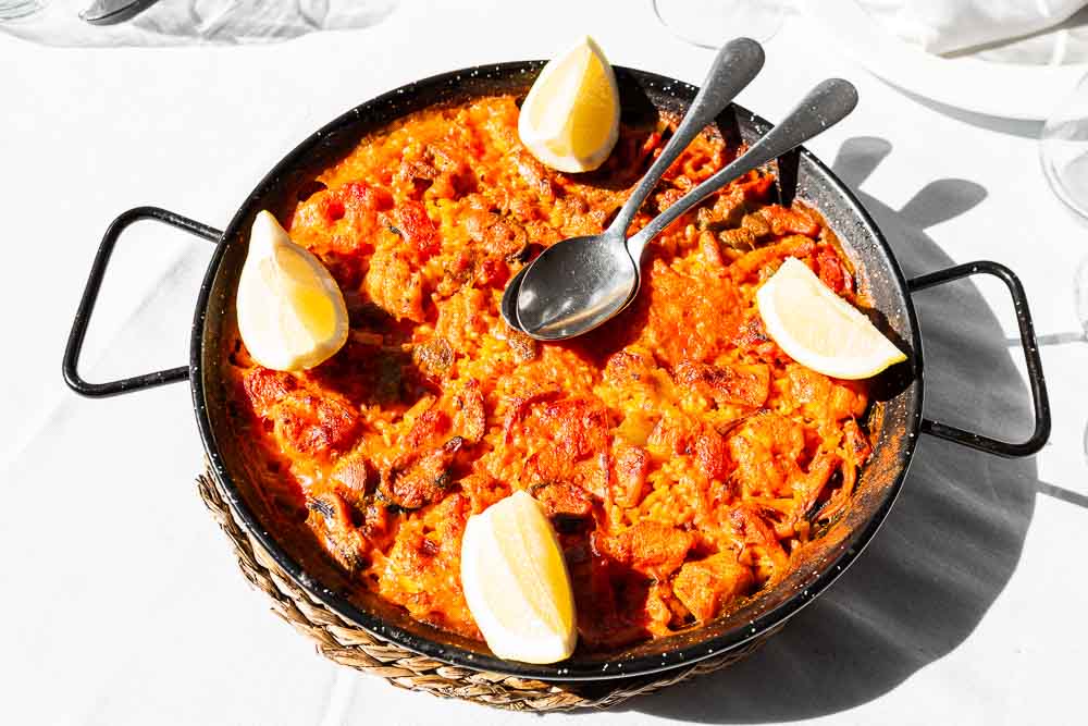 Fish and Seafood Paella Without Shells