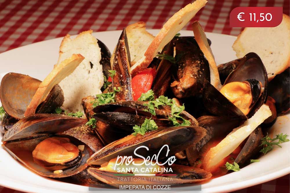 Mussels sauteed with pepper
